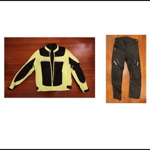 Motorcycle Jacket and Pants Set - padded jacket and pants